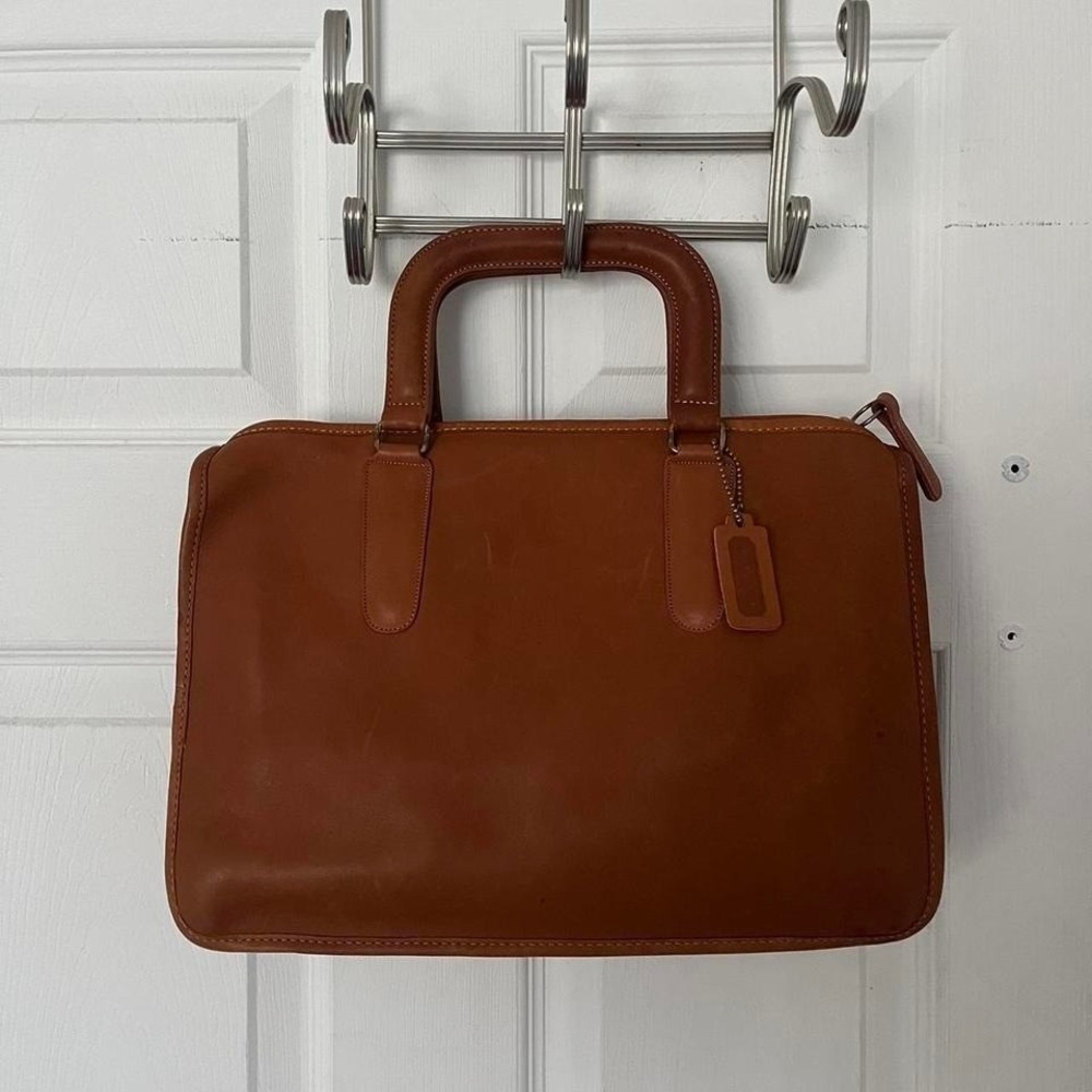 1980s Coach Leather Bonnie Cashin Slim Satchel shoulder bag / handbag